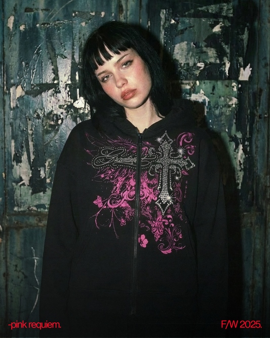 pink requiem - Unisex Zipper Hoodie