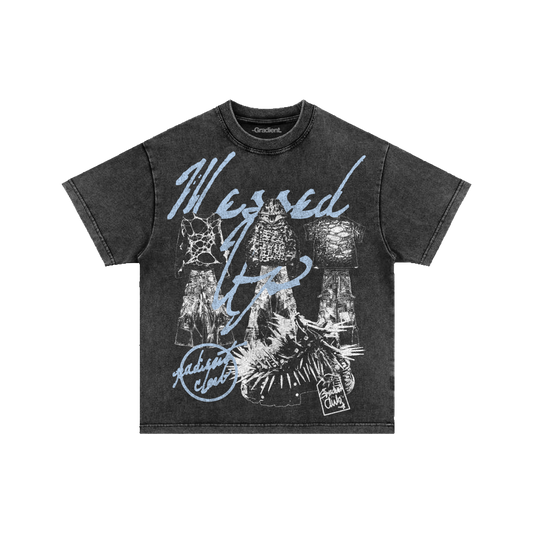 Messed Up - Acid Washed Oversized T-Shirt