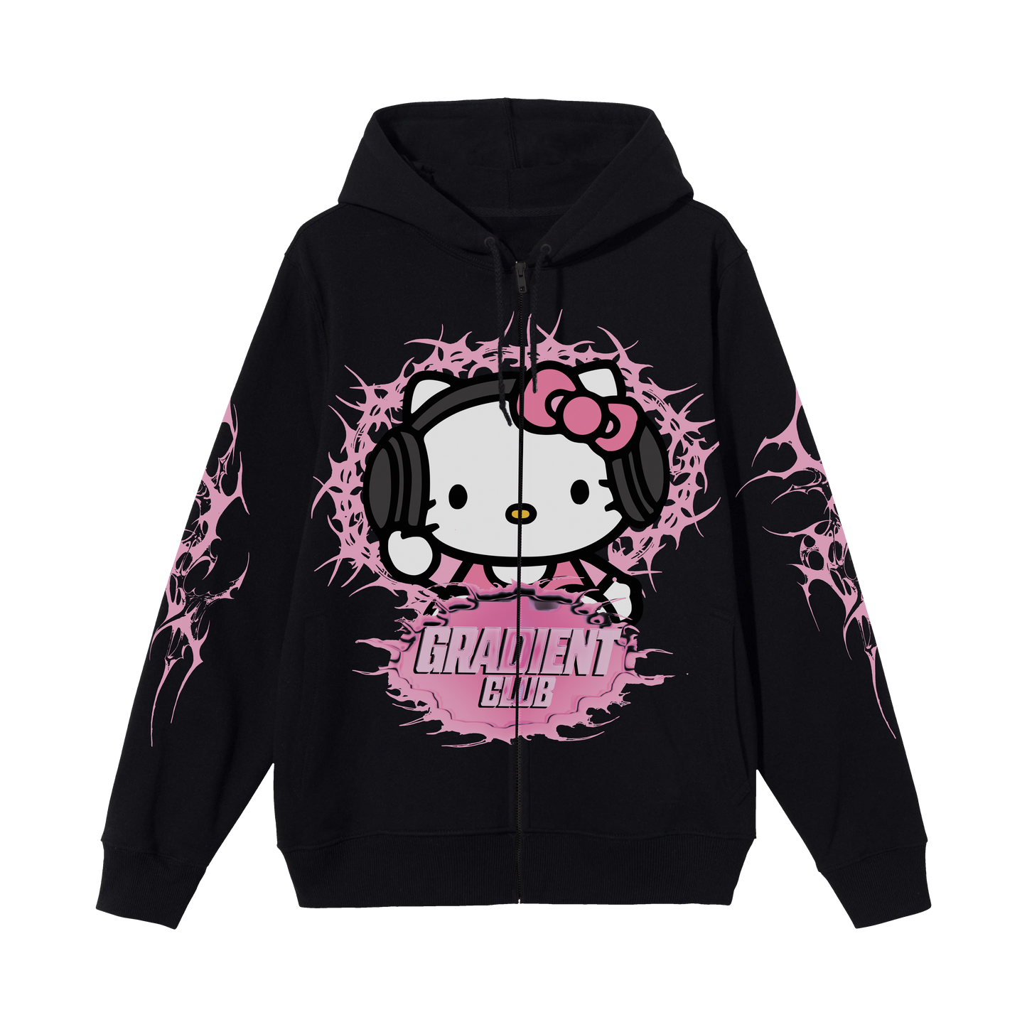 Hello Kitty - Zipper Hoodie - Gradient