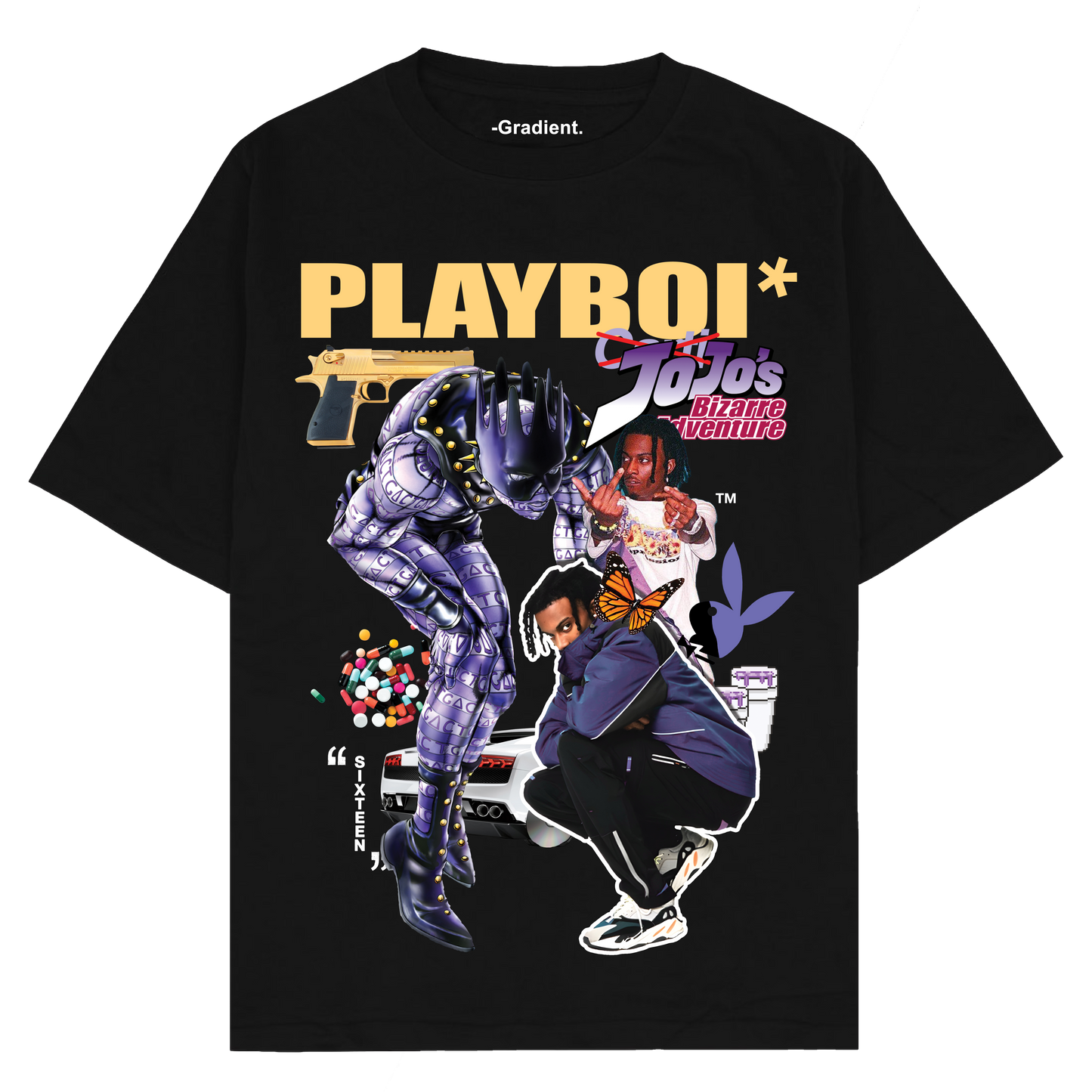 Jojo x Playboi Carti - Oversized Tshirt - Gradient