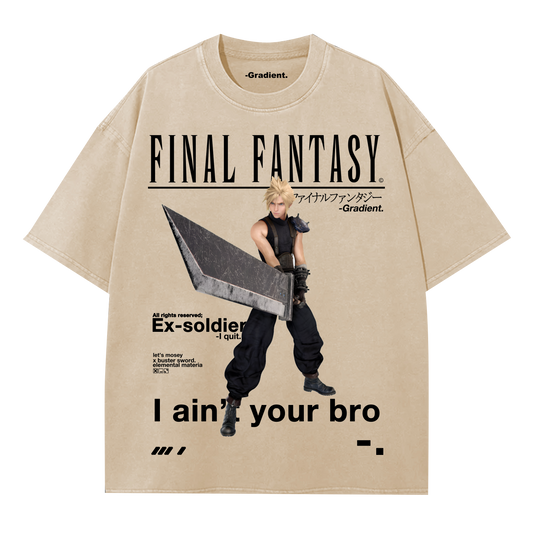 Cloud Strive "Final Fantasy VII" -  Oversized T-Shirt - Gradient