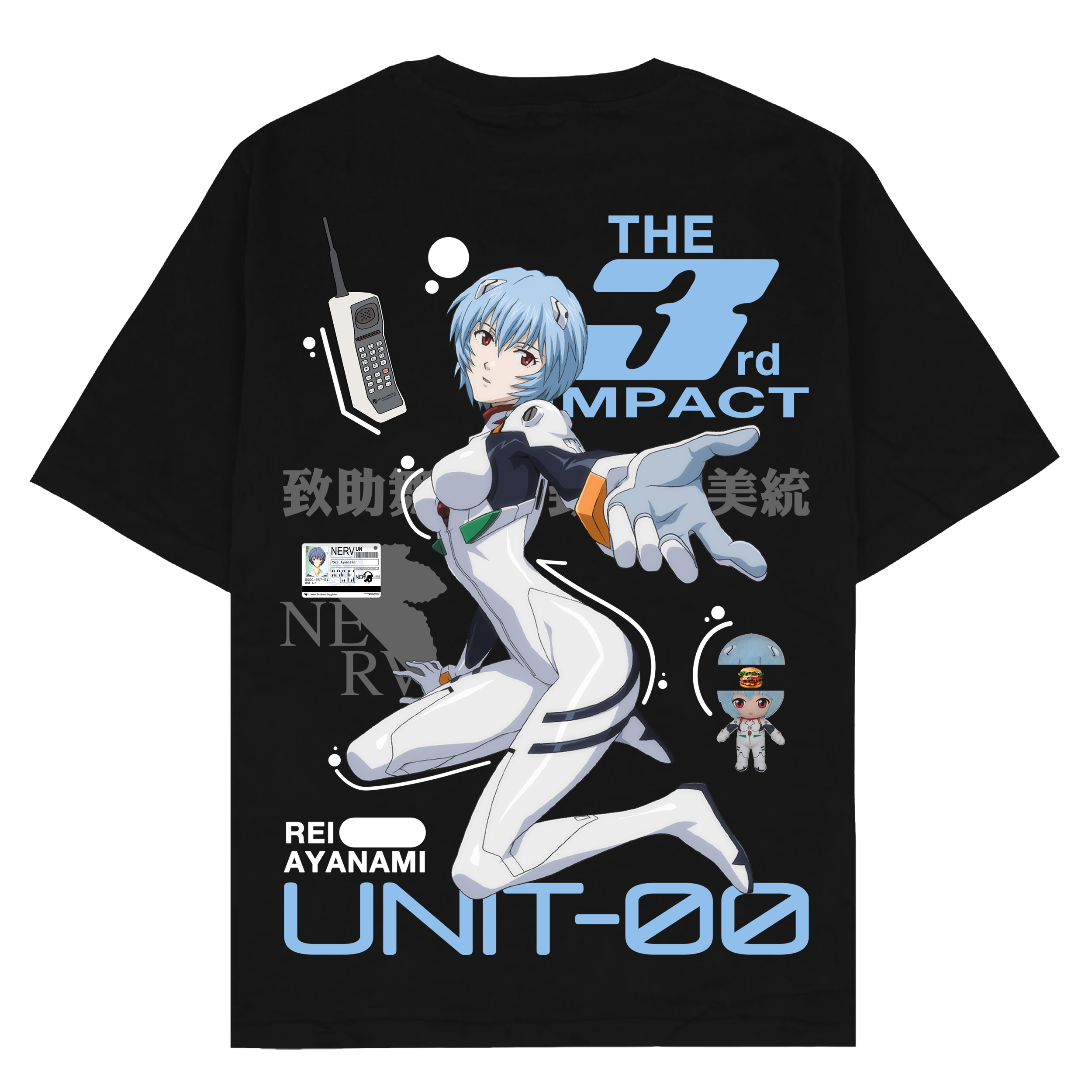 Rei Ayanami Neon Genesis Evangelion Oversized T-Shirt – Gradient