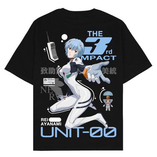 Rei Ayanami Neon Genesis Evangelion - Oversized T-Shirt - Gradient