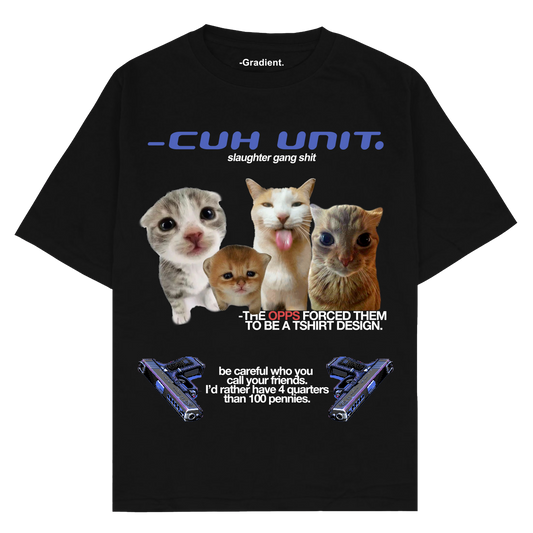 Cuh Unit "Silly Goofy Cats" - Oversized T-Shirt - Gradient