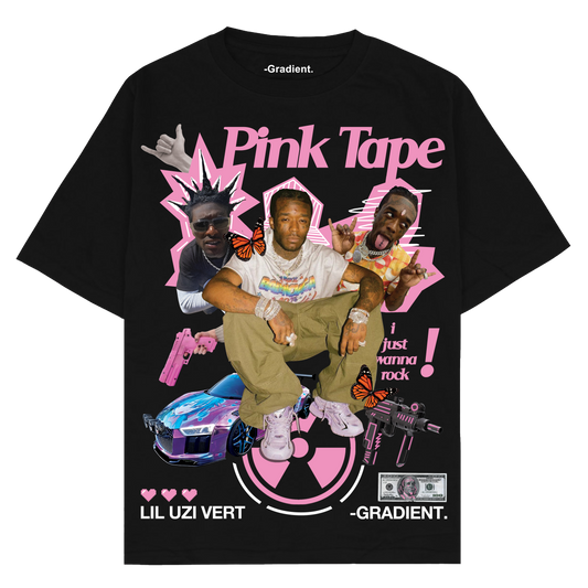 Pink Tape "Lil Uzi Vert" 2023 - Oversized T-Shirt - Gradient