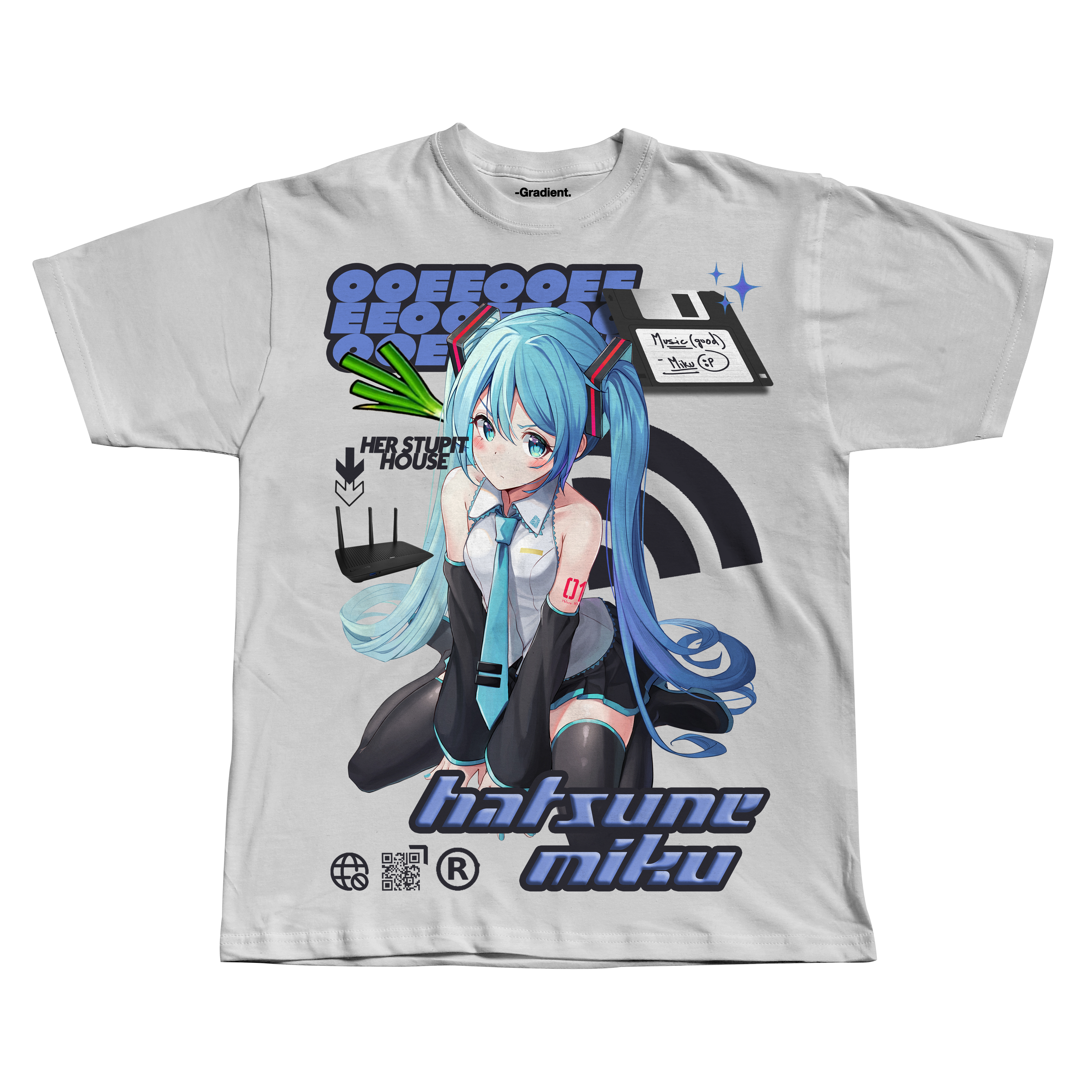 mi tsu Hatsune Miku - Oversized T-Shirt – Gradient