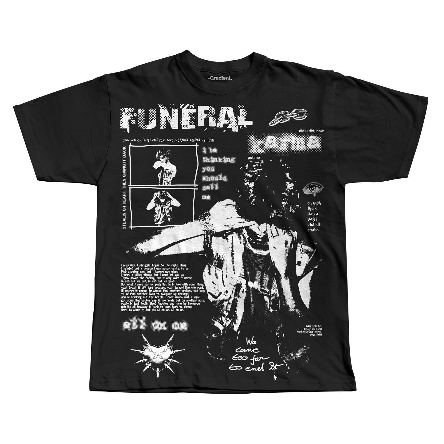 Funeral - Grunge Oversized T-Shirt - Gradient