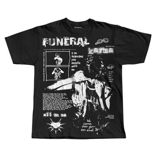 Funeral - Grunge Oversized T-Shirt - Gradient