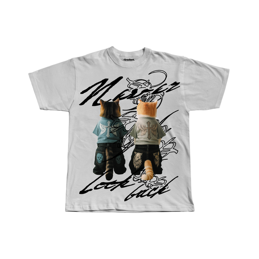 Never Look Back - Twin Cats - Unisex Oversized T-Shirt