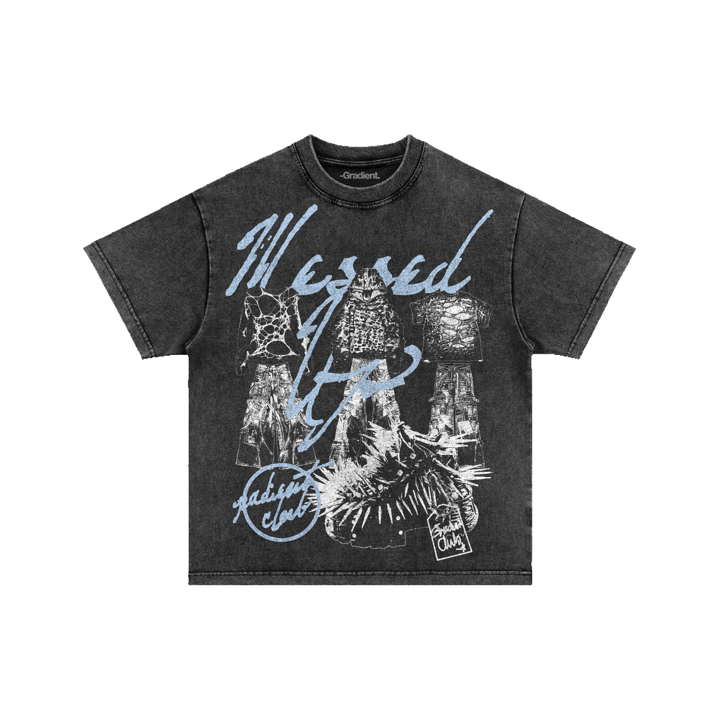 Messed Up - Acid Washed Oversized T-Shirt