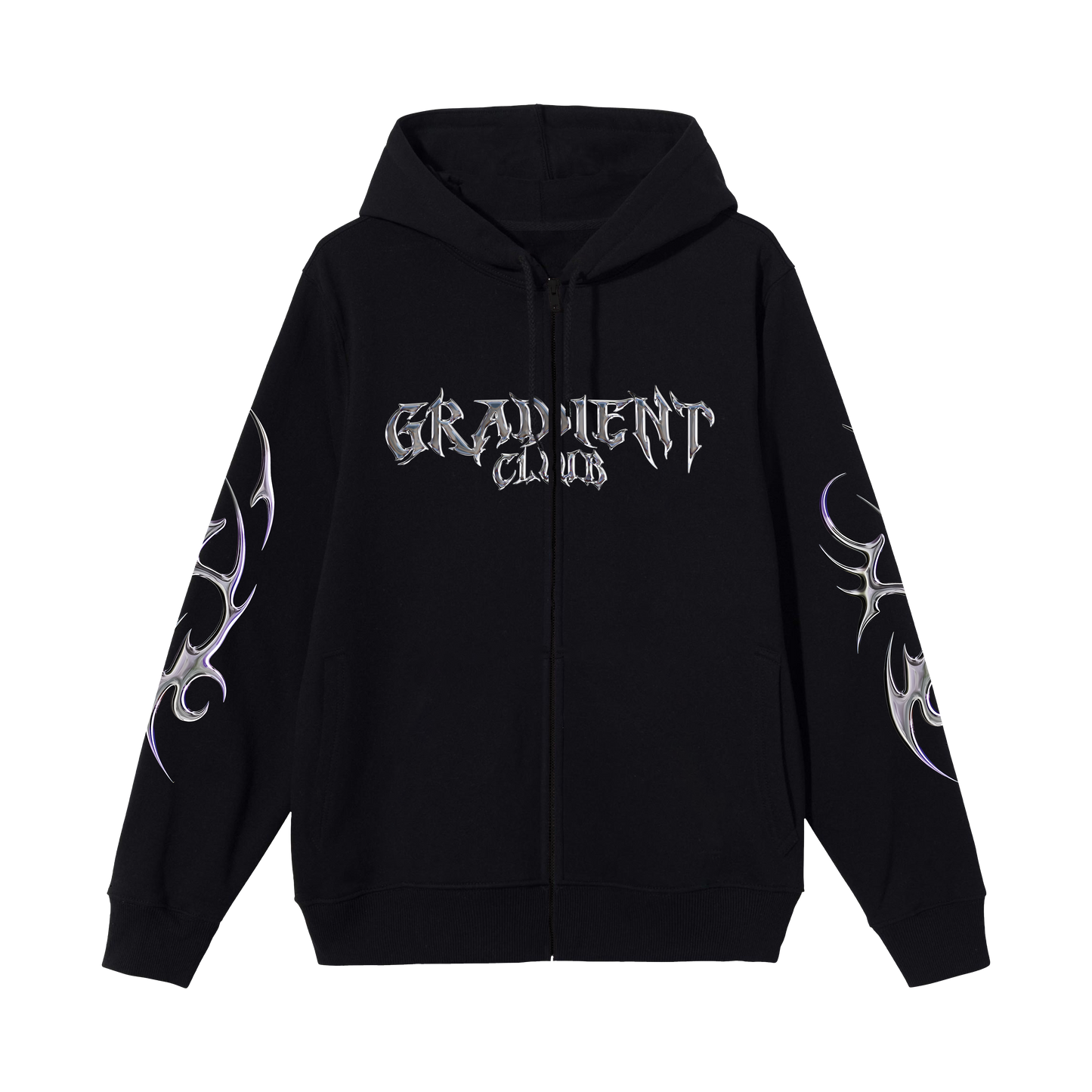 Gradient Chrome - Zipper Hoodie